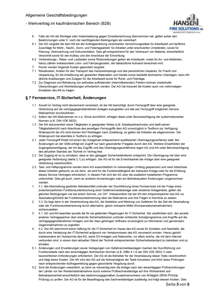 Allgemeine Geschäftsbedingungen B2B Seite 3