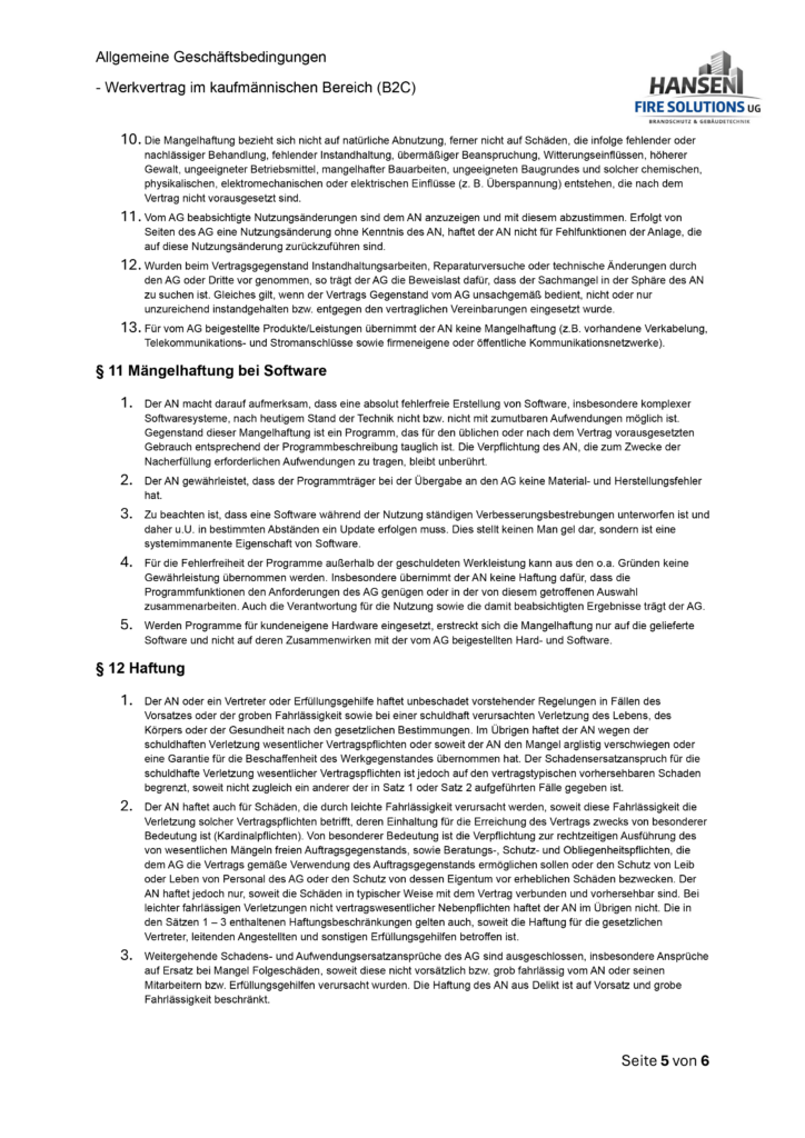 Allgemeine Geschäftsbedingungen B2C Seite 5