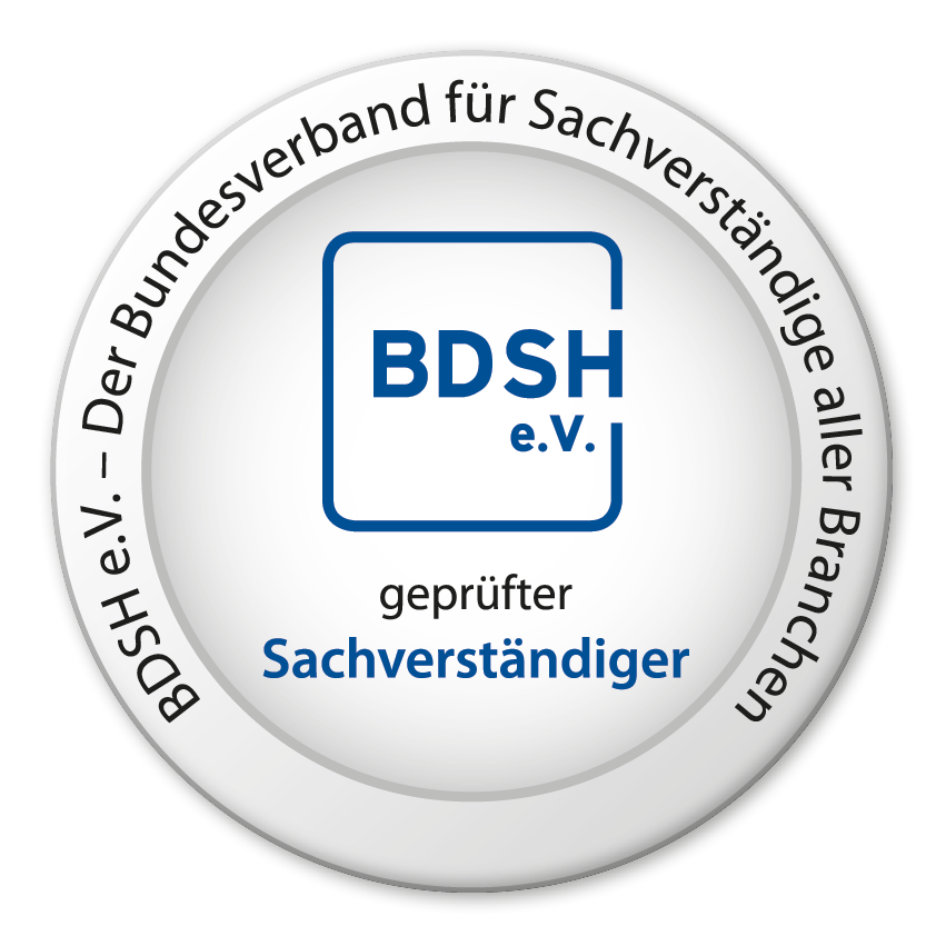 Siegel des BDSH - Verband für Sachverständige aller Branchen